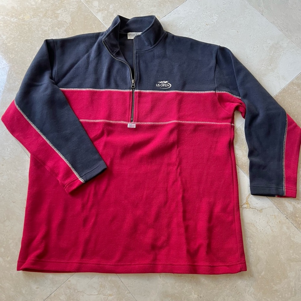 **Vintage!** Official 2000s US Open Tehama Clint Quarter-Zip - Picture 1 of 7